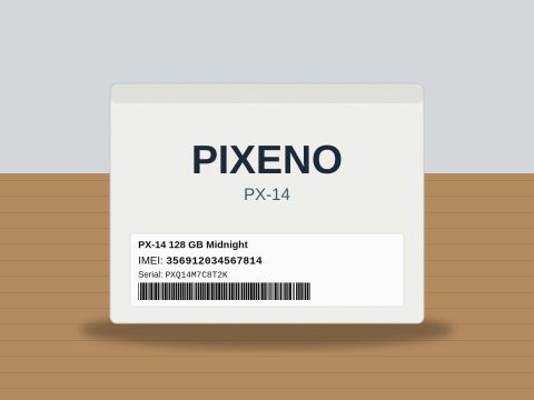 Pixeno PX-14 smartphone box
